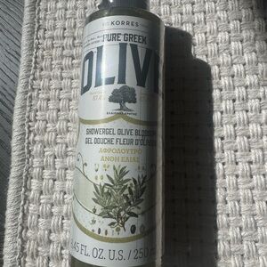 Korres Olive Blossom Shower Gel — White and Olive Green Label